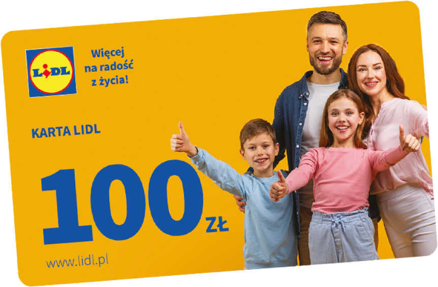 Voucher na zakupy w sieci Lidl o wartości 100 zł